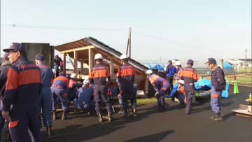 地域に根差した活動をしている消防団が参加　大規模災害時対応訓練