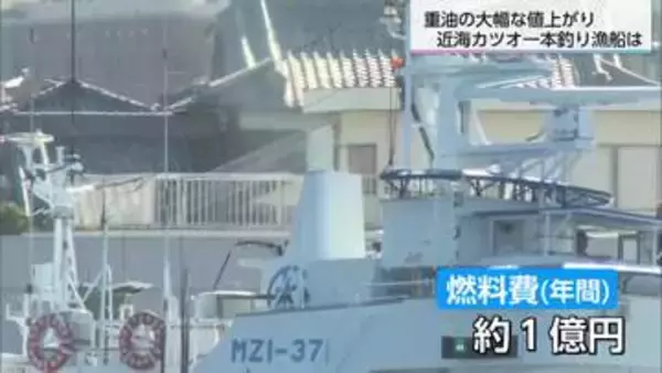 「重油大幅値上がりに心配の声　カツオ一本釣り漁船にも影響が…」の画像