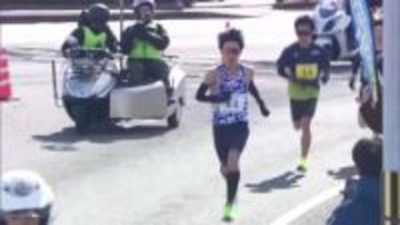 延岡西日本マラソン　一般参加の川端千都選手（SGホールディングス）が優勝