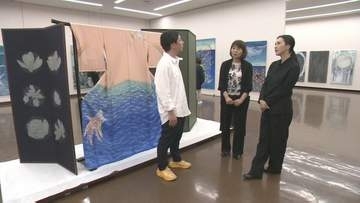 親子4人の芸術作品を集めた展示会　ろうけつ染めや写真、絵画などおよそ60点　山梨県立美術館