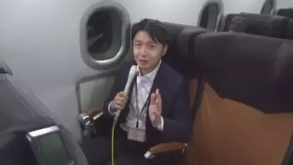 リニア新型車両に試乗　座席はリクライニング機能なし　天井部分にはプロジェクションマッピング　山梨リニア実験線