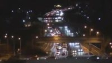 中央道上り線　小仏トンネルを先頭に渋滞19km　稲城ICを先頭に14kmの渋滞【24日午後6時00分現在】