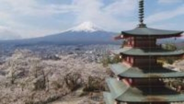 展望デッキは混雑時に「入れ替え制」　桜シーズンの新倉山浅間公園　桜まつりは中止でも安全対策を強化　山梨・富士吉田市