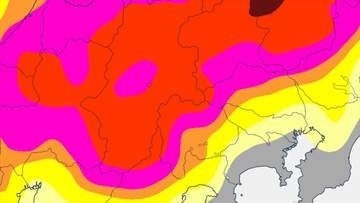 【気象情報】関東甲信地方　20日昼過ぎ～夜遅くにかけ　雷を伴った激しい雨や非常に激しい雨の降る所が　警報級の可能性も　【雨と風のシミュレーション・発雷確率】