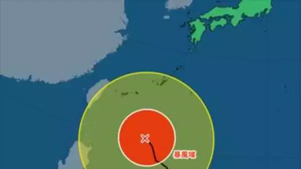 【台風情報】　大型で非常に強い台風9号　935 hPa、20 km/h で北西へ　最大瞬間風速60 m/s　【進路予想 09時50分 気象庁発表 】