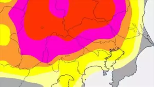 【気象情報】関東甲信地方　17日朝～夜遅くにかけ　雷を伴った激しい雨や非常に激しい雨の降る所が　警報級の可能性も　【3連休は？雨と風のシミュレーション・発雷確率】