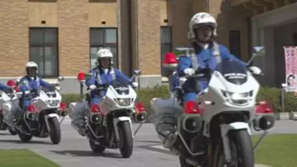 春の交通安全運動がスタート　自転車「青切符制度」の理解などが重点　県庁で出発式　山梨