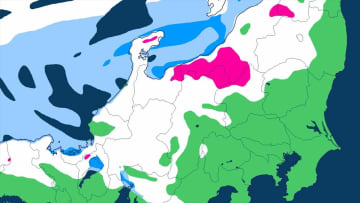 【大雪情報】　長野県と関東地方北部　３日夜～４日は大雪となる所が　警報級となる可能性も　この時期としては強い寒気【大雪と雨のシミュレーション】