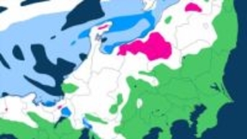 【大雪情報】　長野県と関東地方北部　３日夜～４日は大雪となる所が　警報級となる可能性も　この時期としては強い寒気【大雪と雨のシミュレーション】