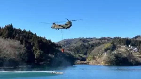 【LIVE映像】山林火災　延焼範囲は拡大　自衛隊も出動し消火活動続く　山梨