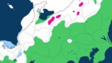 【大雪情報】　長野県小谷６２センチ、群馬県みなかみ町藤原４７センチ　関東地方北部と長野県で大雪となる所が　【雪と雨のシミュレーション】