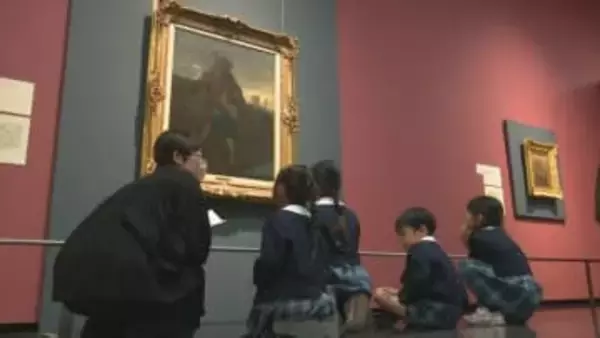 「雪が降っているのに女の人が半袖で寒そう」　子どもたちが絵画を観ながら感想伝え感受性育てる対話型鑑賞会　山梨県立美術館