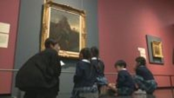 「雪が降っているのに女の人が半袖で寒そう」　子どもたちが絵画を観ながら感想伝え感受性育てる対話型鑑賞会　山梨県立美術館