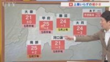 29日は雲が広がるも気温高めでムシムシした体感に　GW最新天気見通しも含め　米津龍一気象予報士が解説　山梨