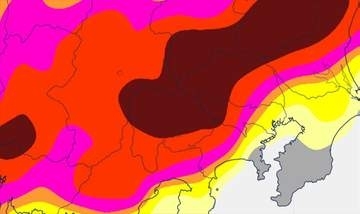 【気象情報】関東甲信地方　21日昼過ぎ～夜遅くにかけ　雷を伴った激しい雨や非常に激しい雨の降る所が　警報級の可能性も　【雨と風のシミュレーション・発雷確率】