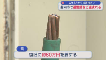 胎内市のダム施設で避雷針と避雷導線が盗まれる、警察は窃盗事件として捜査【新潟】