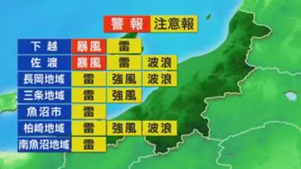 カミナリが鳴り、雨脚が強まることも【これからの天気(5月1日11時40分現在)｜新潟】