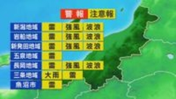 カミナリが鳴り雨脚が強まるところも【これからの天気(21日11時40分現在)｜新潟】