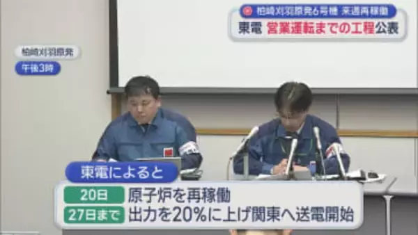 【柏崎刈羽原発】東京電力が営業運転までのプロセスを公表「所員をあげてプラントの安全をみていきたい」【新潟】