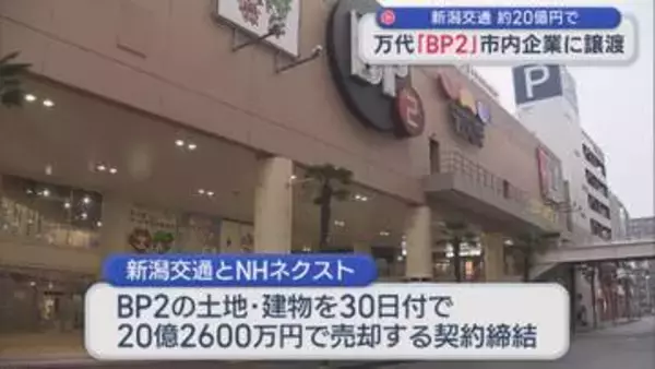 「新潟交通 万代の商業施設「BP2」を約20億円で譲渡【新潟】」の画像