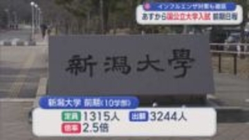 25日から国公立大学入試 準備進む、新大の前期日程は倍率2.5倍 インフルエンザ対策も【新潟】