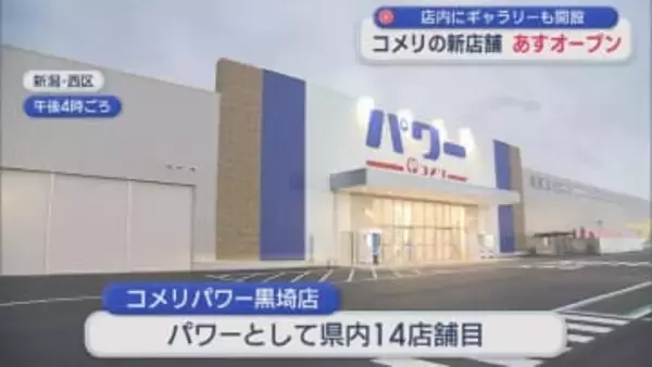 コメリの新店舗12日オープン「我々は永久にチャレンジャー」店内にギャラリーも開設【新潟】