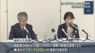 高齢者や児童など約1万5000人分の名簿紛失 新潟市が謝罪会見【新潟】