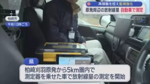 【柏崎刈羽原発】再稼働を控え監視強化、原発周辺の放射線量を自動車で測定【新潟】