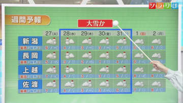 今週後半に「寒波」再来･･･平地も含めて雪の降り方強まるところも【気象予報士が解説｜新潟】