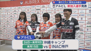 【サッカー｜アルビL】新加入発表会見：新たに5人がチームに加入、注目は2人のGK【新潟】