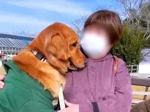 牧場で『トロッコ列車』に乗った大型犬→『楽しんでくれるかな』と思ったら、お母さんに…まさかの光景が39万再生「怖かったねｗ」「愛おしい」