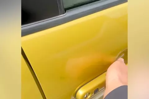 犬を連れてドライブ→買い物のため車を離れたら、運転席にいて…ジワジワくる『まさかの光景』が20万再生「容疑者で草」「モザイク犬ｗｗ」