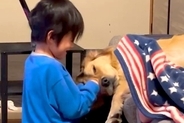 小さい頃、大型犬に嫌われていた男の子→諦めずに寄り添い続けた結果…心が浄化される『尊い光景』が218万再生「泣ける」「仲良しが溢れてる」