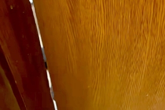 トイレに入っていたら、大型犬に閉じ込められてしまった男性→ドアの隙間を覗くと…『衝撃的な光景』が27万再生「共犯者いて草」「大爆笑ｗｗ」