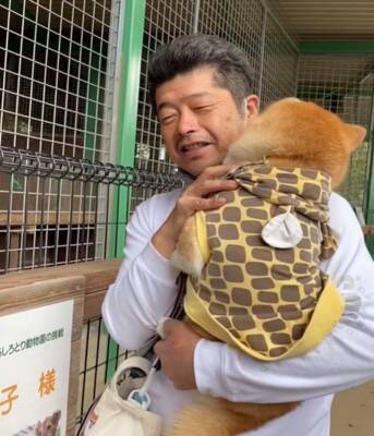 動物園で初めて『トラ』を見た犬→お父さんに抱っこしてもらっているのに…まるで人間の子供のような反応が42万再生「怖いねｗ」「微笑ましい」