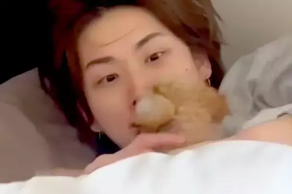 寝起きの息子に『内緒で飼った子犬』を見せた結果→想像以上のリアクションが幸せ過ぎると388万再生「優しさが滲み出てる」「ニヤけ止まらん」