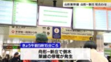5日正午ごろ運転再開　倒木による停電で山形新幹線の山形・新庄間が5日始発から運転見合わせ