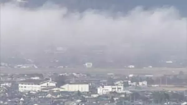 地表付近を覆っていた霧が気温が上がり雲に変化　山形市で発生　9日は気温下がる見込み