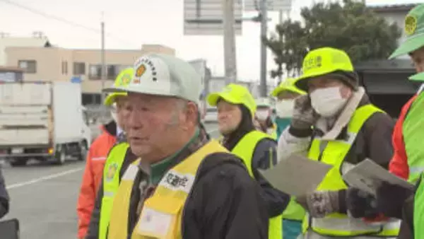 山形市漆山の死亡事故受け関係機関が現場を緊急点検　見通し確認し安全運転の徹底を呼びかけ