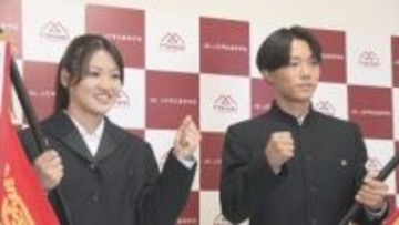 山形県大会を男女ともに制した山形明正高校サッカー部が優勝報告　全国大会に意気込み