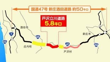 新庄酒田道路の一部「戸沢立川道路」の工事が11月に本格開始　戸沢村古口～庄内町狩川の5.8キロ