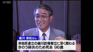 元参議院議員の星川保松さんが死去