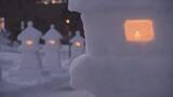 「米沢市の冬を彩る上杉雪灯篭まつり　開幕前にプレ点灯　幻想的な灯籠が上杉神社周辺を照らす」の画像1