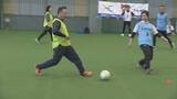 「「みんな一緒にできるスポーツ」走らないサッカー ウォーキングフットボール体験会に約100人 鶴岡市」の画像1