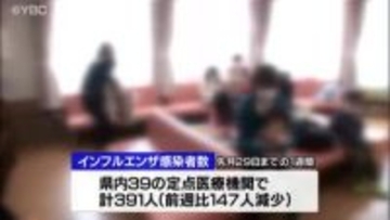 依然として警報レベル続く　定点医療機関のインフルエンザ患者数３９１人　山形県内