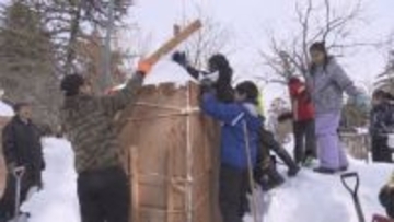 「上杉雪灯篭まつり」開幕を前に準備進む　大雪のため必要な雪は会場周辺だけで確保　山形県米沢市