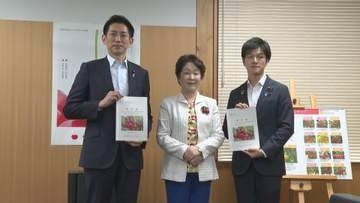 吉村知事が果樹産地支援を要望 小林政調会長と農水相が寒河江で最新技術視察 自民山形県連大会も開催
