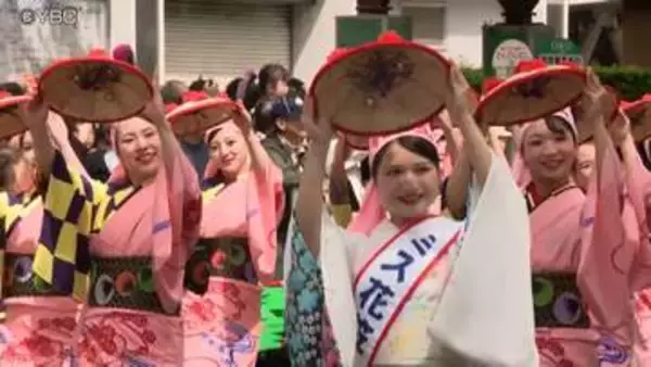 東北の夏祭りが勢ぞろい　東北絆まつりが盛岡市で始まる　山形からは花笠踊りが参加　観客を魅了