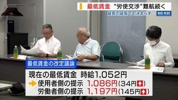 最低賃金の協議難航 引き上げ額で労使に“111円の溝” 公益委員が折衷案提示へ 山梨