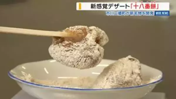 市川團十郎さんがきっかけ！町開発の新名物「十八番餅」新感覚デザートのお味は？山梨